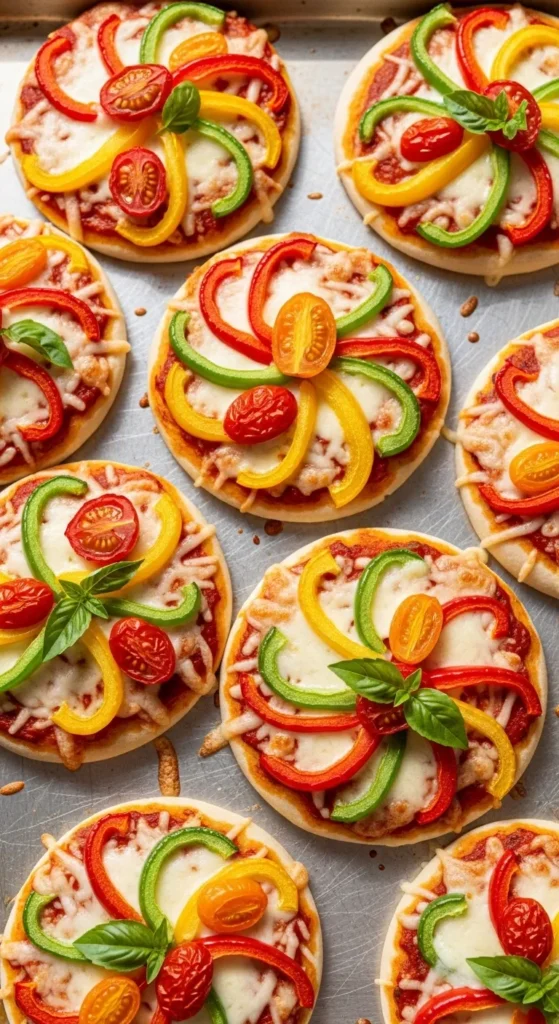 Veggie-Packed Mini Pizzas