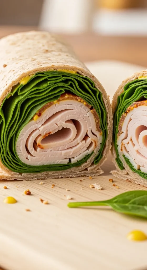 Whole Grain Wrap with Turkey and Spinach