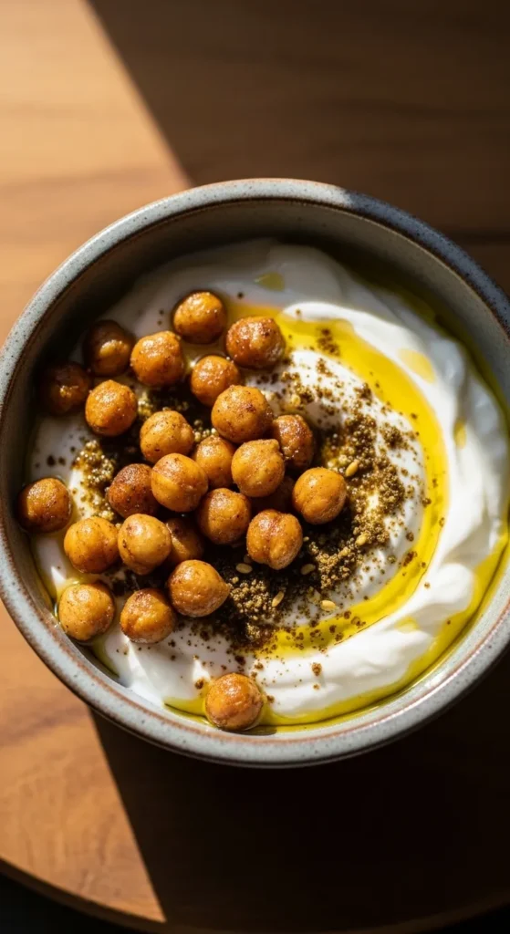Yogurt With Roasted Chickpeas