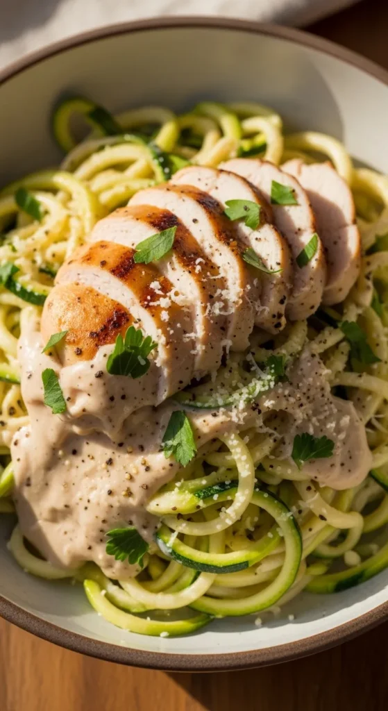 Zucchini Noodle Alfredo