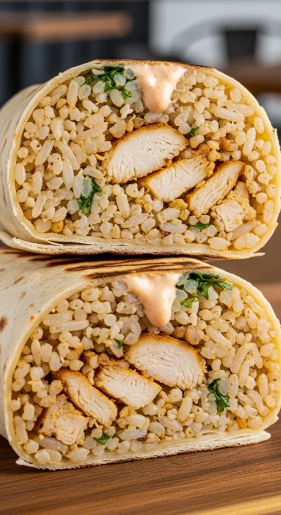 BBQ Chicken Rice Wrap