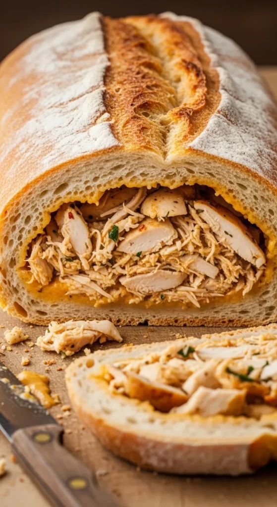 BBQ Chicken Stuffed Bread