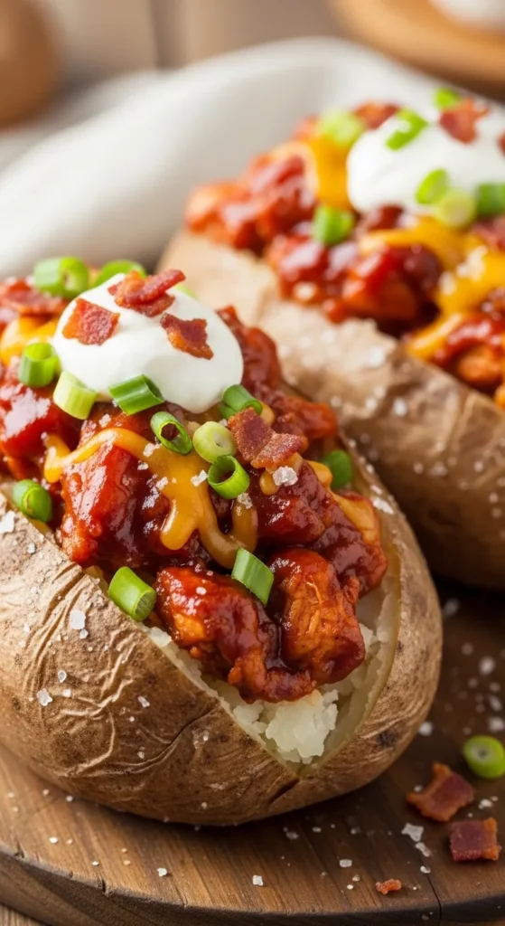 BBQ Chicken Stuffed Potatoes