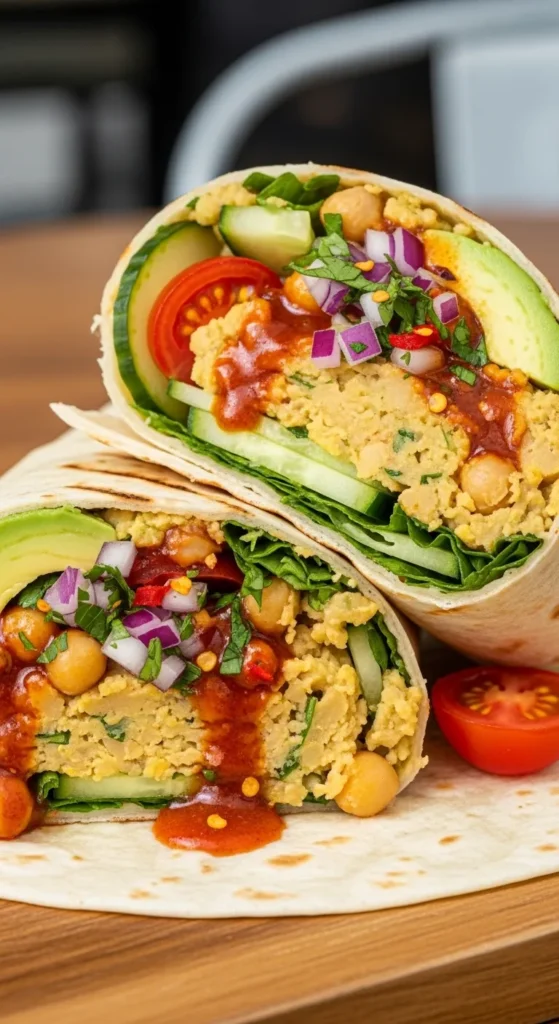 BBQ Chickpea Salad Wrap