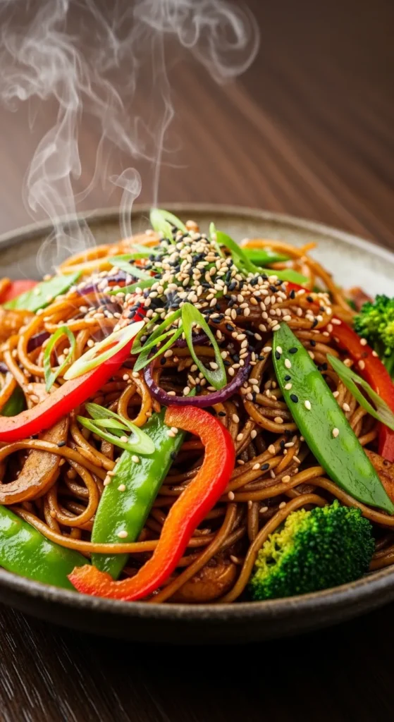 BBQ Veggie Fried Noodles
