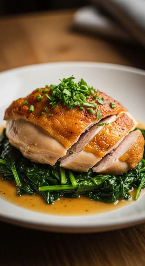Baked Chicken with Spinach