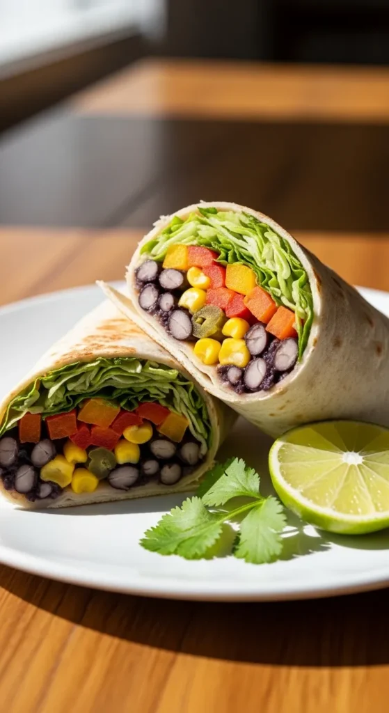 Bean and Veggie Wrap