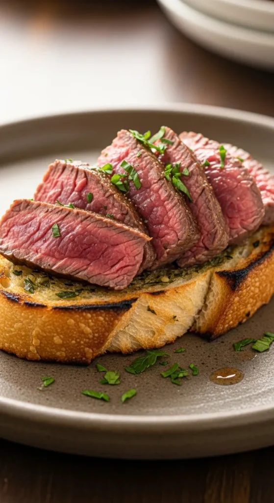 Beef Garlic Toast Skillet