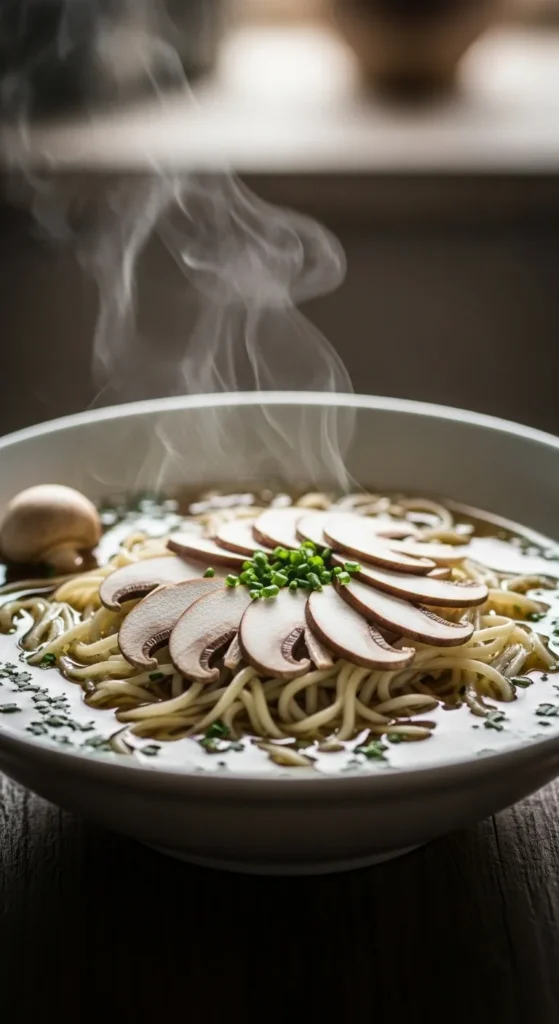 Broth Mushroom Noodles