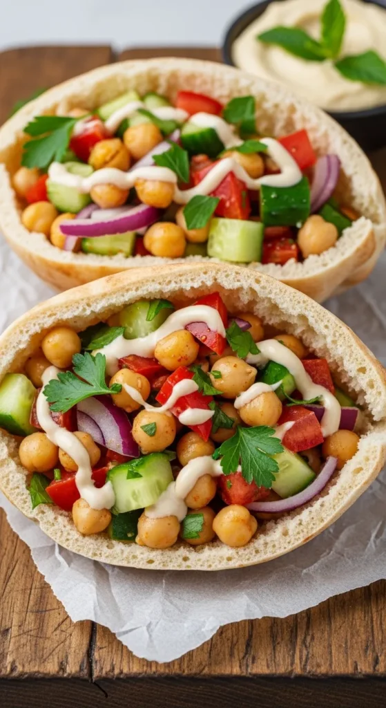 Chickpea Stuffed Pitas