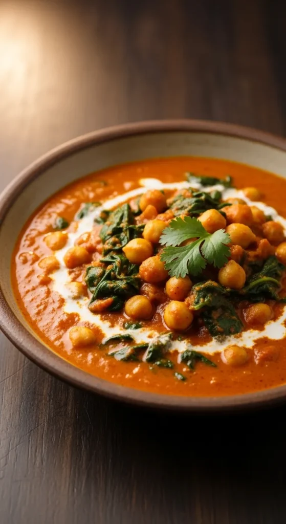 Chickpea and Spinach Curry