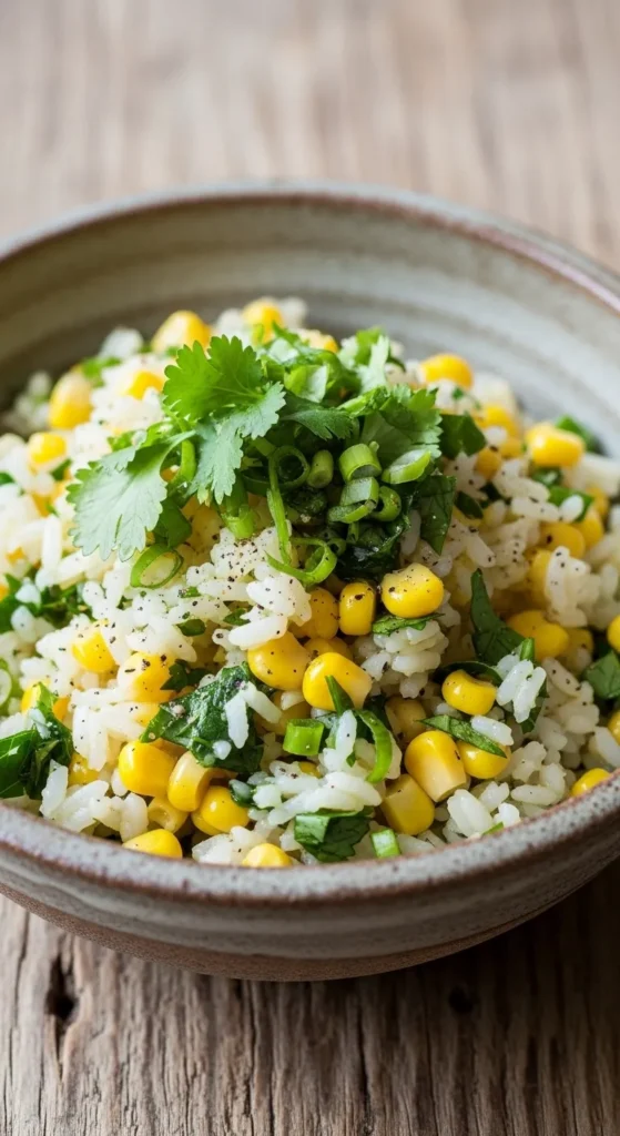 Corn Rice Herb Salad