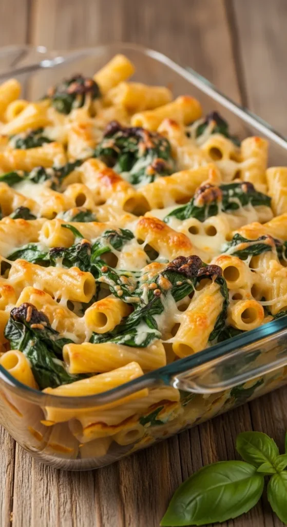 Creamy Spinach Pasta Bake