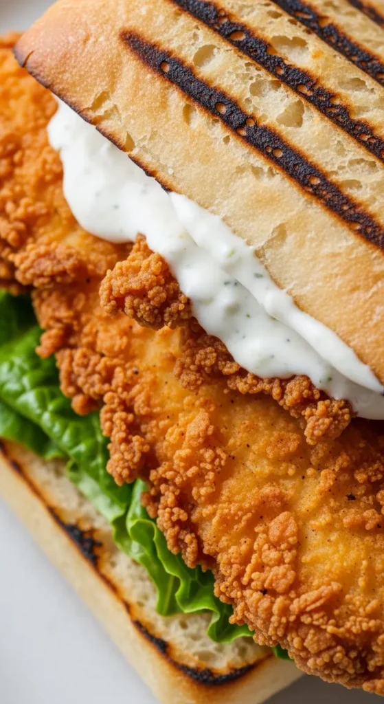 Crispy Chicken Lettuce Sandwich