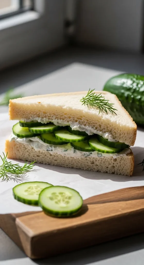 Cucumber Cream Cheese Sandwich