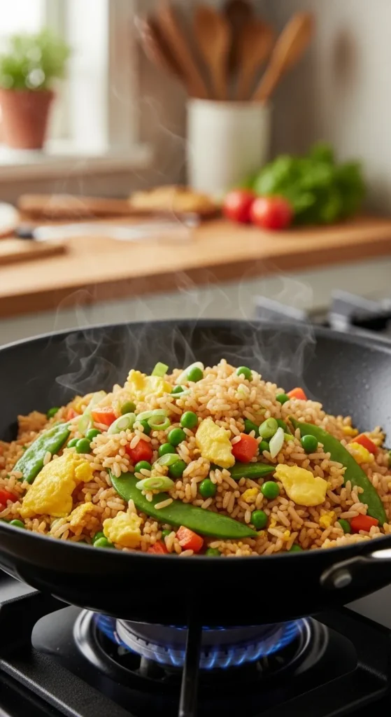 Egg Fried Rice with Leftovers