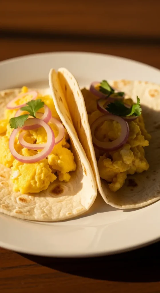 Egg Onion Tacos