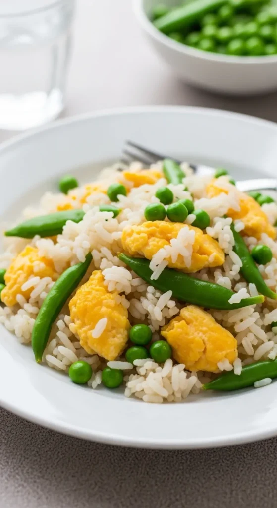 Egg and Peas Rice