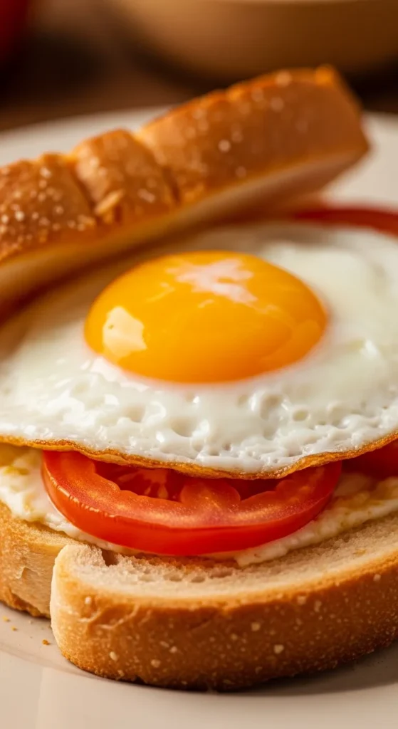 Fried Egg & Tomato Sandwich