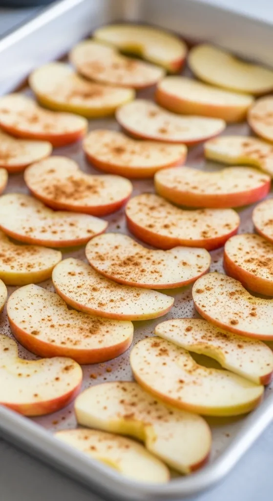 Frozen Apple Slices with Cinnamon