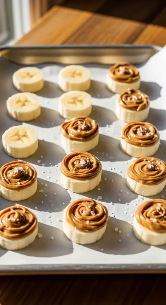 Frozen Banana Slices with Nut Butter