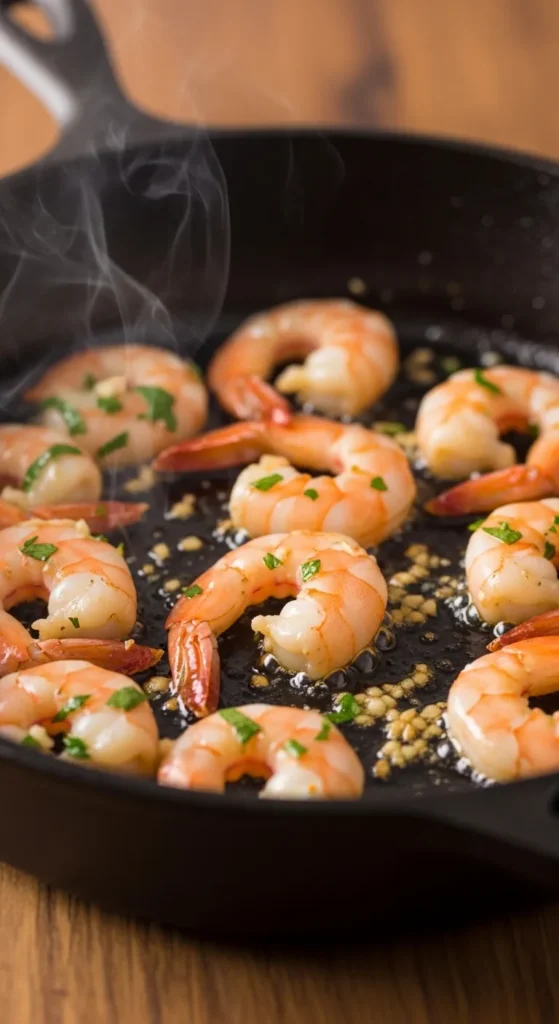 Garlic Butter Shrimp Skillet