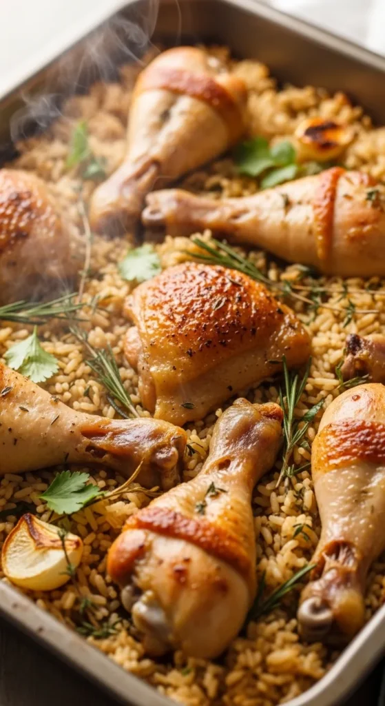 Garlic Rice Chicken Bake