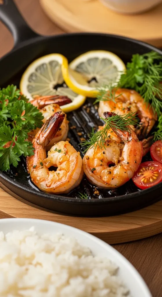 Garlic Shrimp with Rice