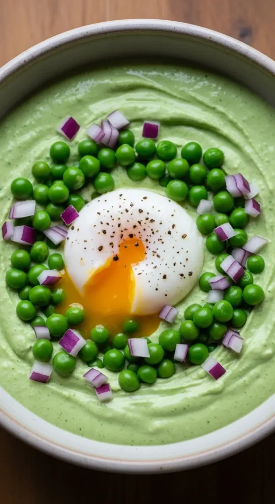 Green Pea Egg Salad Bowl