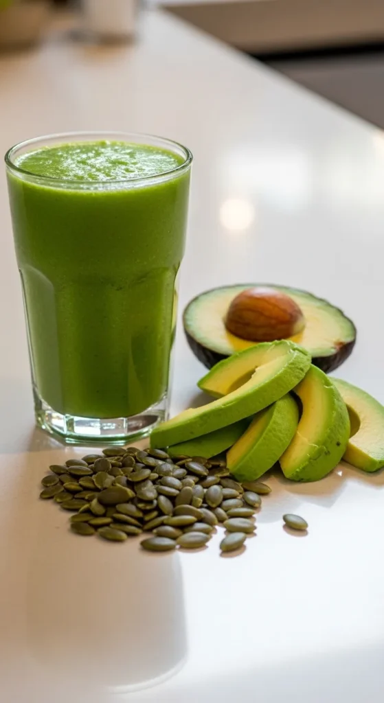 Green Spinach Avocado Smoothie