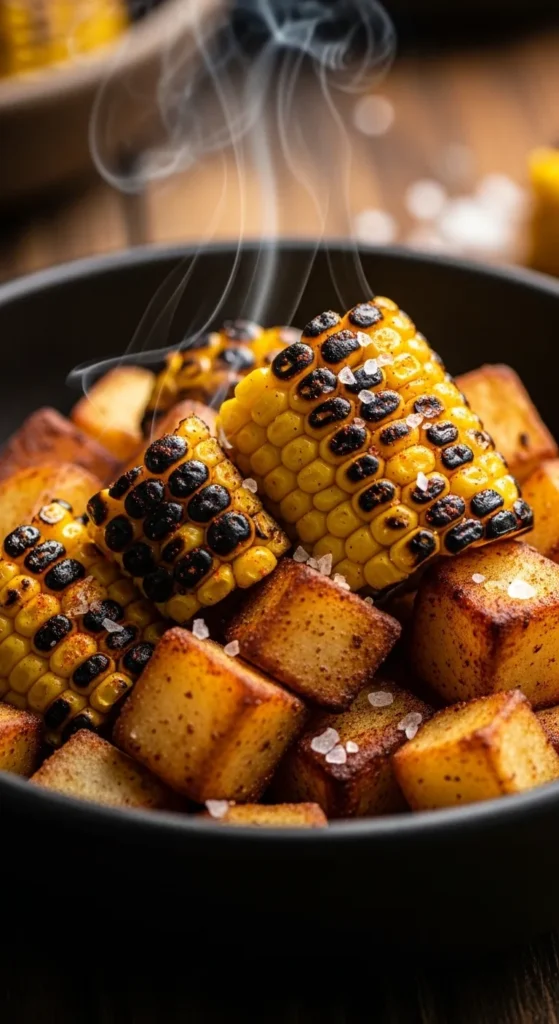 Grilled BBQ Corn and Potato Mix
