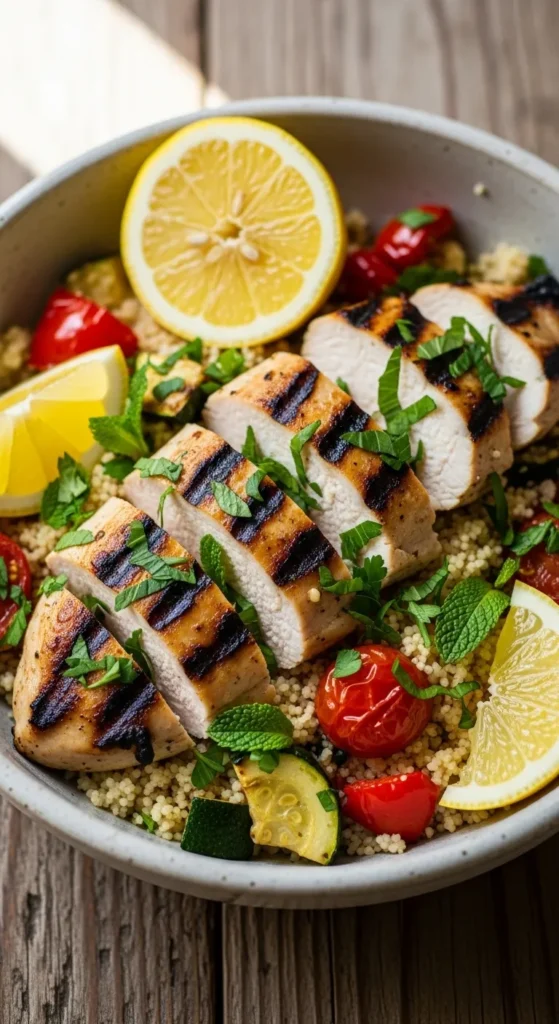 Grilled Lemon Herb Chicken Bowl