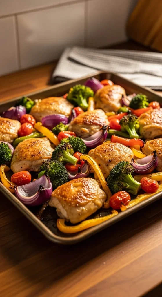 Lazy Sheet Pan Chicken and Veggies