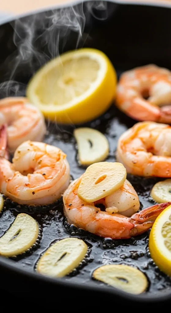  Lemon Garlic Butter Shrimp Skillet