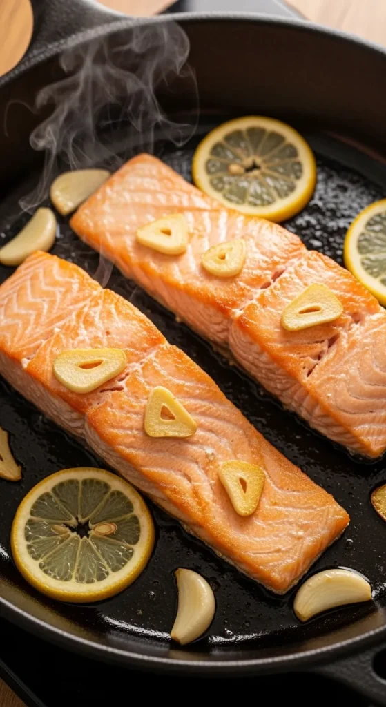 Lemon Garlic Pan Salmon