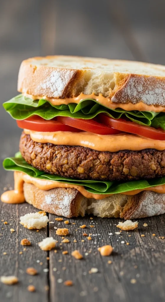 Lentil Patty Sandwich
