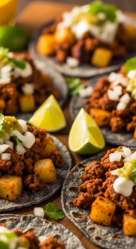 Mince and Potato Combo Tacos