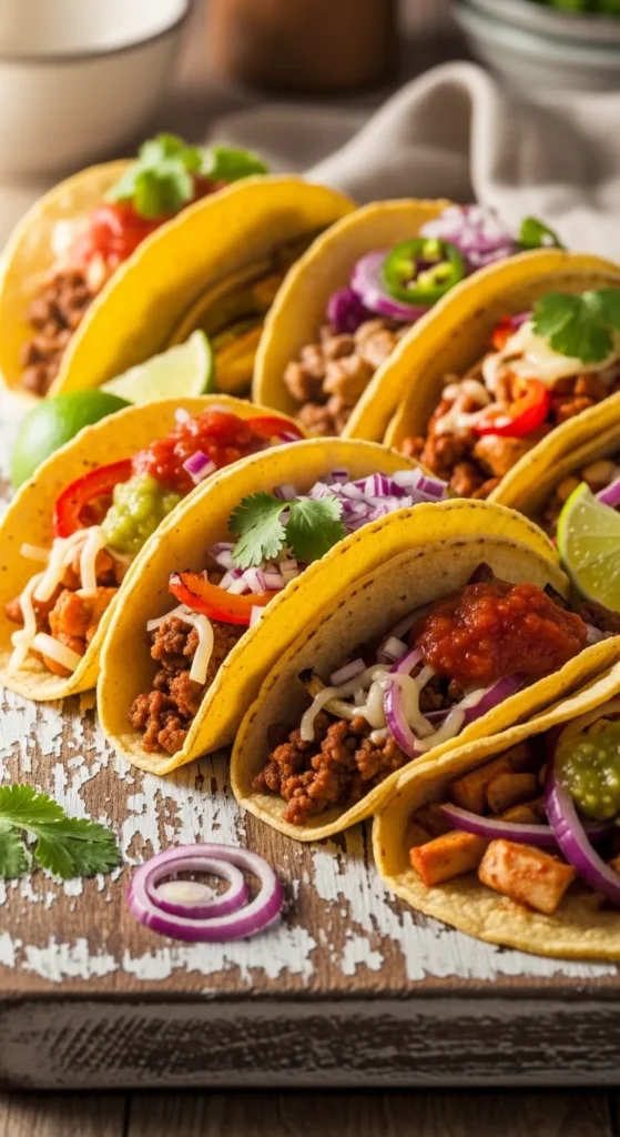 Mixed Leftover Tacos
