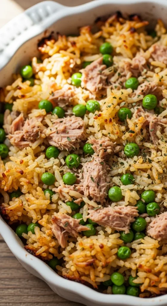 One Pan Tuna Rice Bake