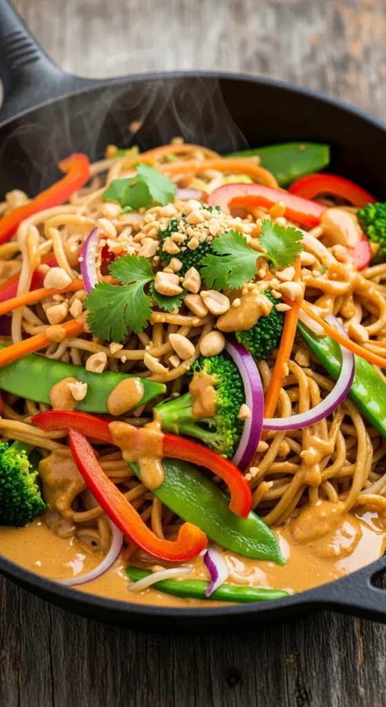Peanut Veggie Stir Noodles