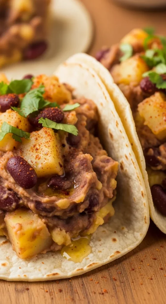 Potato Bean Mash Tacos