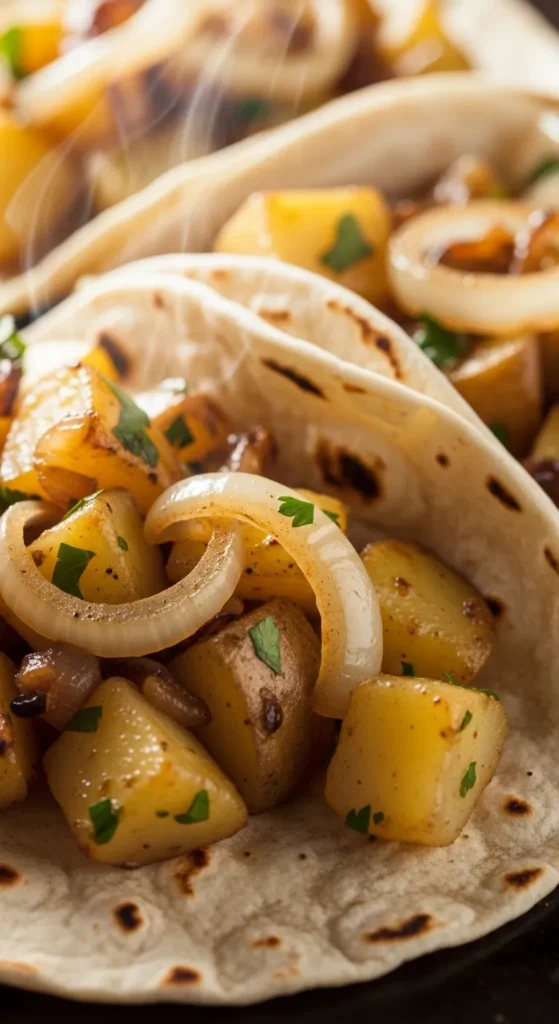 Potato and Onion Tacos