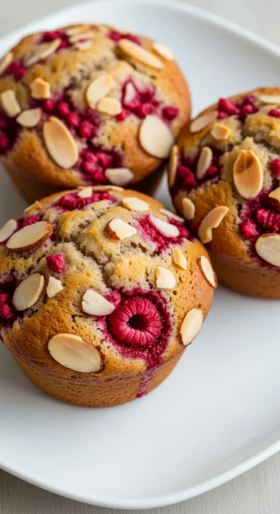 Raspberry Almond Muffins