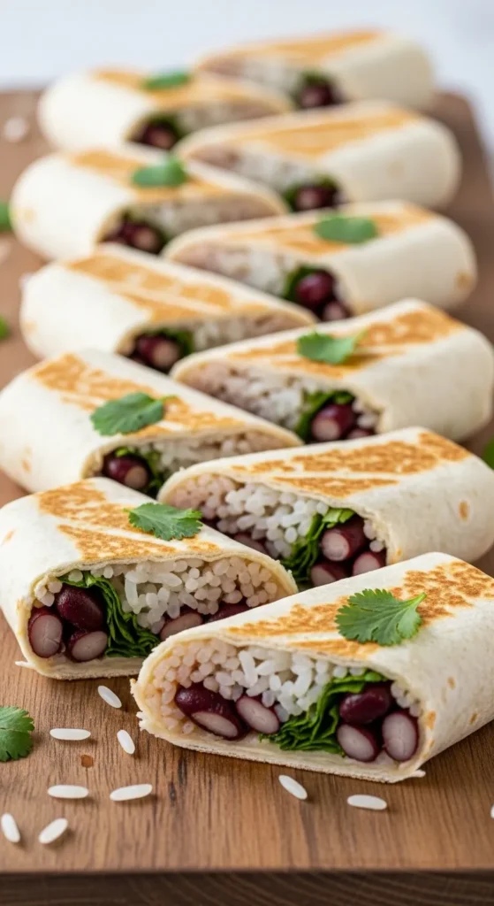 Rice and Black Bean Stuffed Wraps