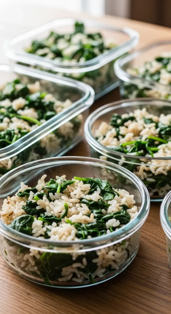 Rice and Spinach Mix