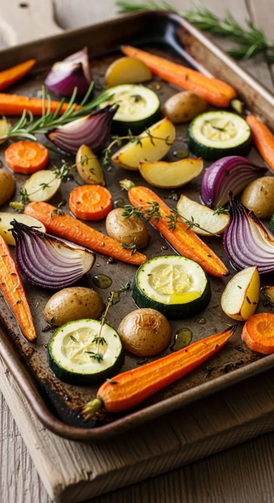 Roasted Sausage-Free Veg Tray