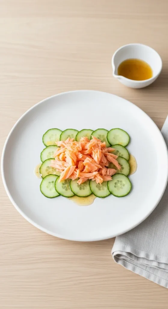 Salmon Cucumber Salad Plate