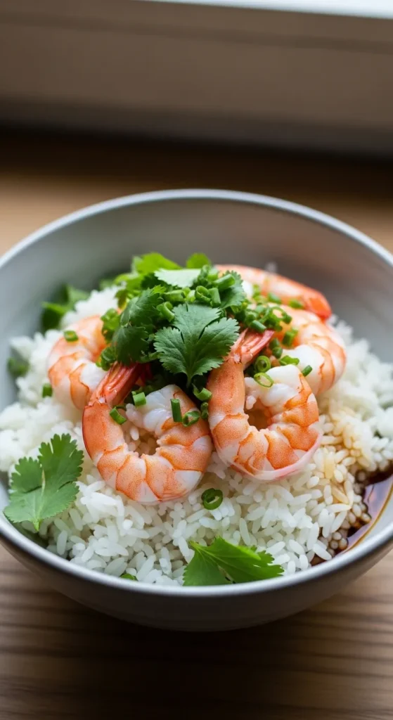 Shrimp Rice and Herb Bowl