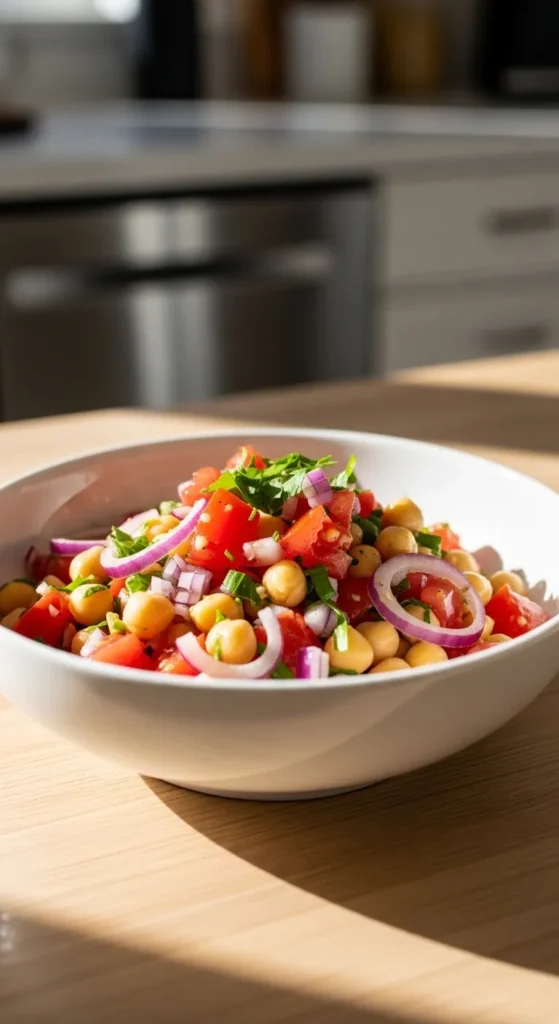 Simple Chickpea Salad Bowl