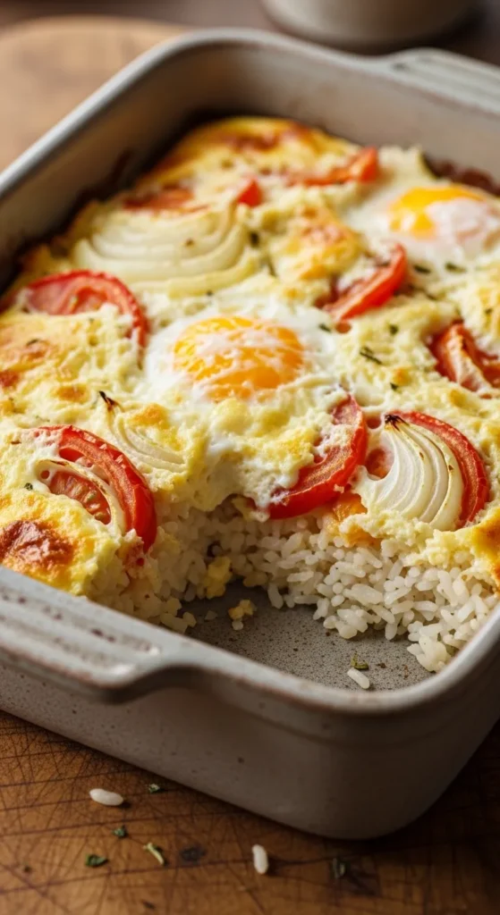 Simple Tomato Egg Rice Bake